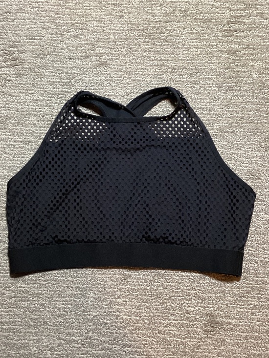 Spalding Other - Spalding Black Mesh High-Neck Sports Bra